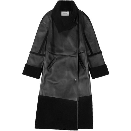 ENTIRE STUDIOS cappotto lungo in shearling - nero