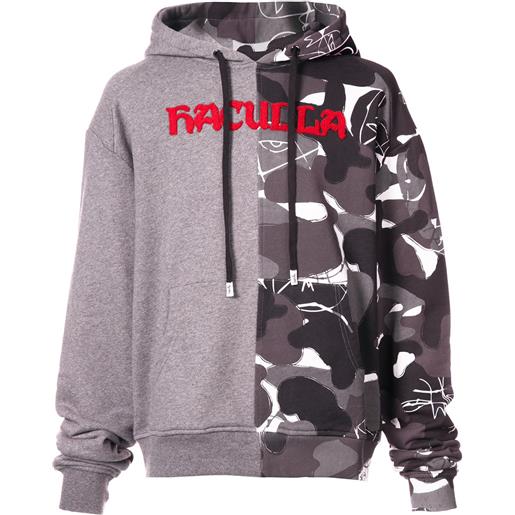 Haculla felpa con cappuccio con fantasia mimetica - grigio