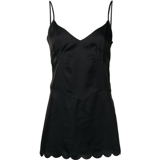 Jil Sander top con scollo a v - blu