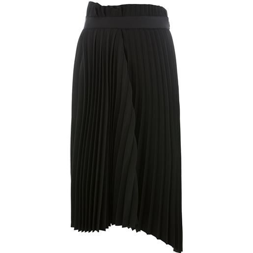Balenciaga gonna asimmetrica a pieghe - nero