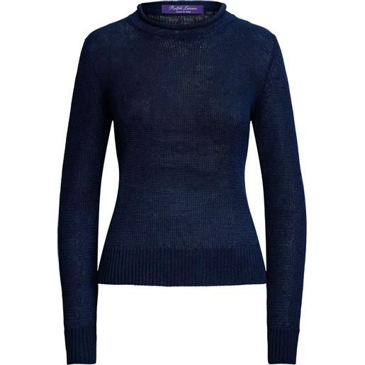 Ralph Lauren Collection maglione con collo rialzato - blu