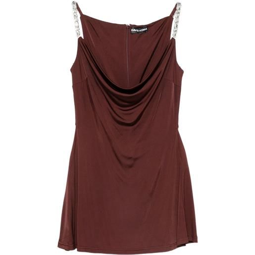 David Koma abito corto con decorazione - rosso