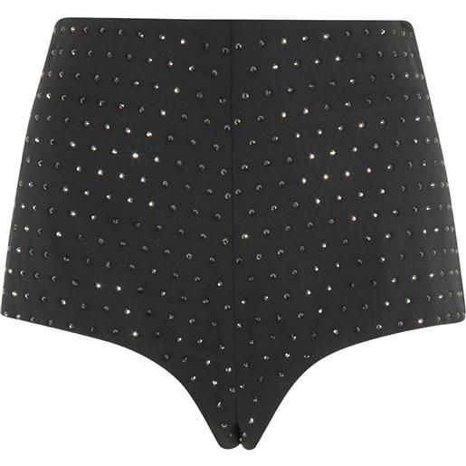 THE ANDAMANE shorts tami con strass - nero