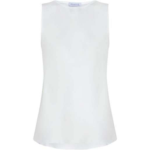 Gloria Coelho top svasato smanicato - bianco