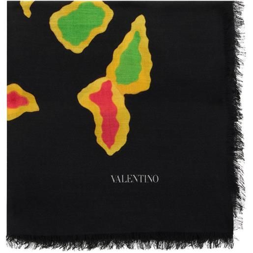 Valentino Garavani sciarpa con frange - nero