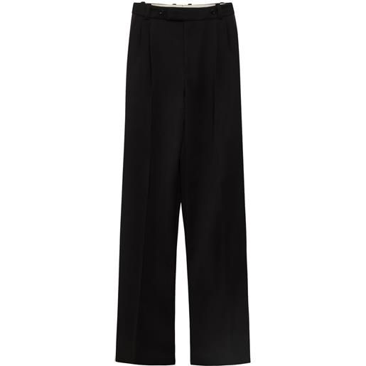 Alexander McQueen pantaloni dritti a vita media - nero