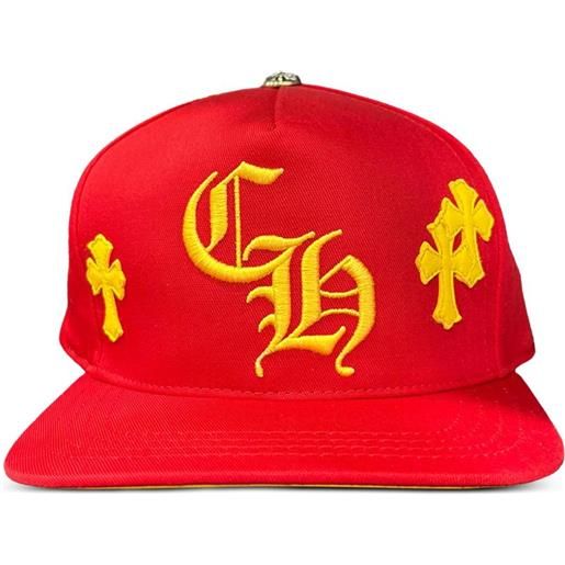 Chrome Hearts cappello con applicazione - rosso