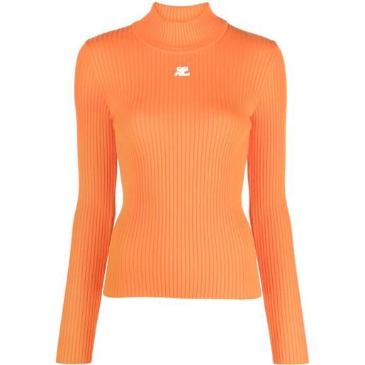Courrèges top a collo alto - arancione
