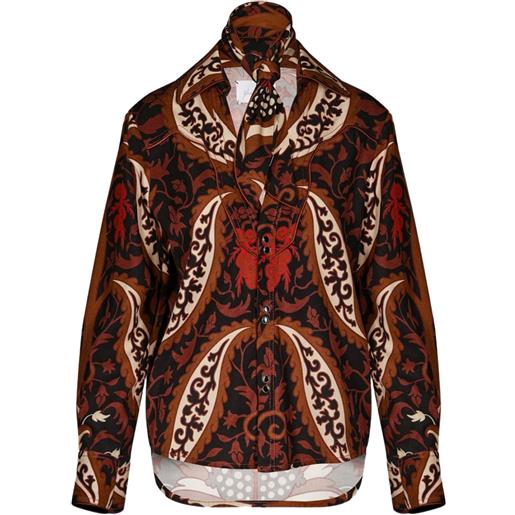 Johanna Ortiz camicia con stampa - marrone