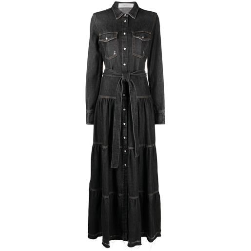 Golden Goose chemisier denim con effetto vissuto - nero