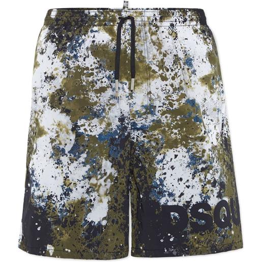 DSQUARED2 costume da bagno canadian camouflage - verde