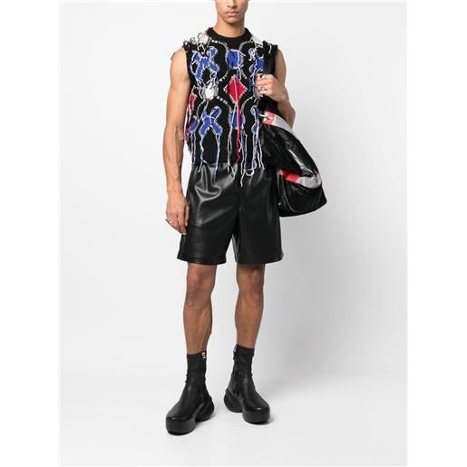 Charles Jeffrey Loverboy top guddle smanicato - nero