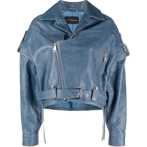 Manokhi giacca biker - blu