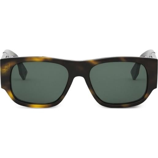 FENDI occhiali da sole squadrati - marrone