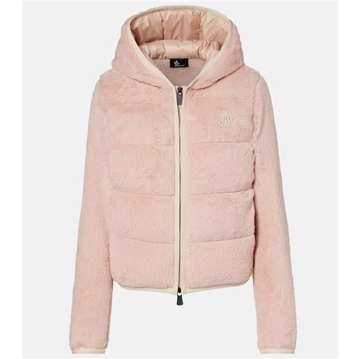 Moncler Grenoble felpa con cappuccio e pannelli in piuma