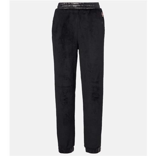 Moncler Grenoble pantaloni sportivi in pile con logo