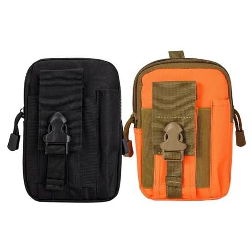 YSJCHEBS confezione da 2 marsupi sportivi, borse portaoggetti multifunzionali, marsupi portatili, borse portaoggetti semplici, borse da braccio, attrezzatura da esterno