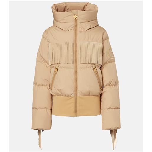 Goldbergh piumino da sci marna con frange