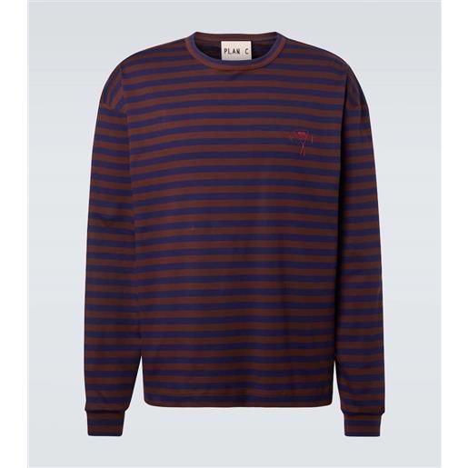 Plan C t-shirt in jersey di cotone a righe