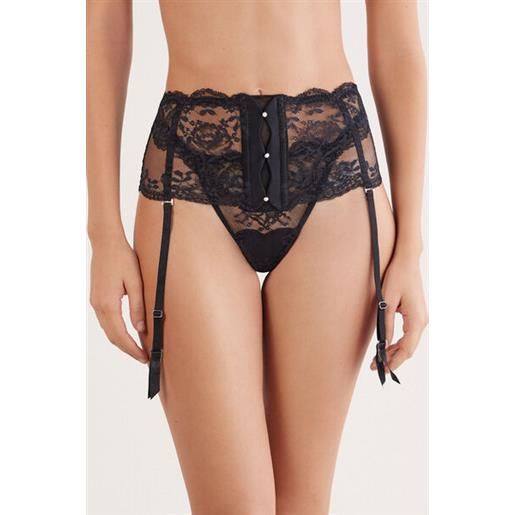 Intimissimi reggicalze la vie en rose nero