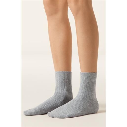 Calzedonia calzini a coste grigio