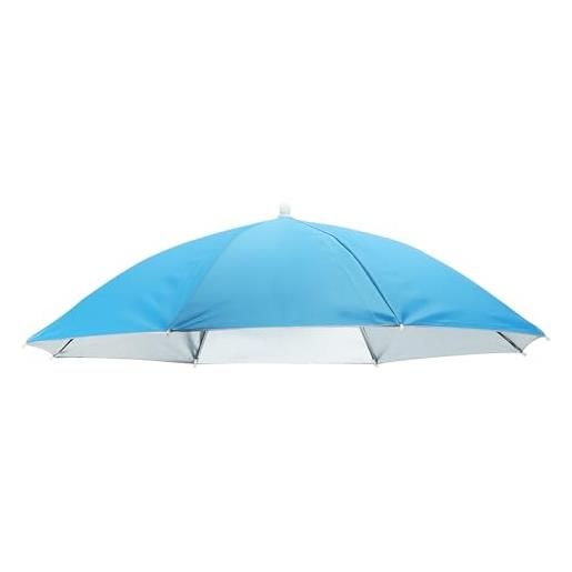 PATIKIL ombrello cappello 27 mani libere pesca ombrello cappello fascia elastica pieghevole suola pioggia tappo per campeggio giardinaggio escursionismo agricoltura spiaggia cielo blu