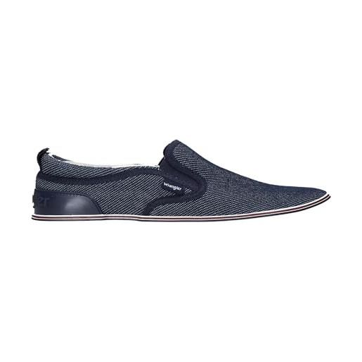 Wrangler Valley City Sneaker Uomo - Tela Nera, Suola In Gomma, Chiusura Con Lacci - Numero 41 EU