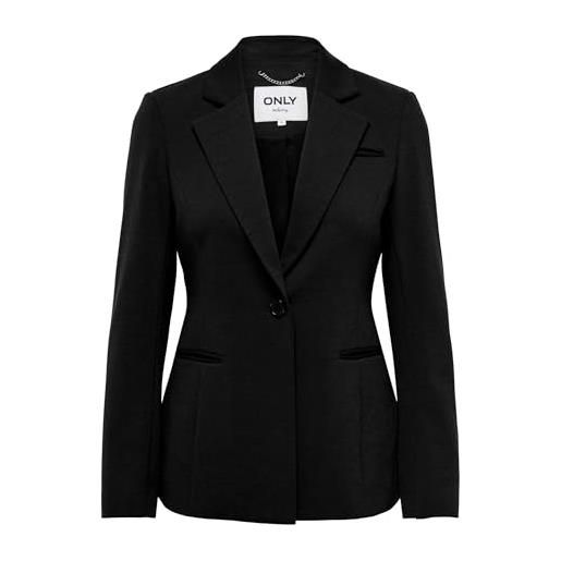 Only onlpeach l/s fit blazer tlr noos da donna, nero, 46