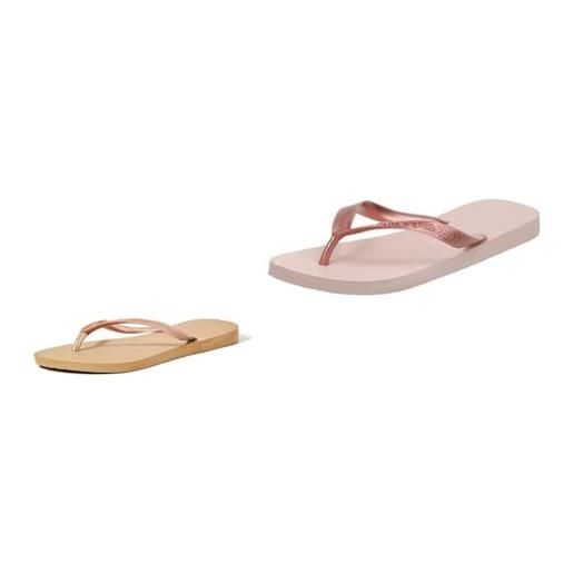 Havaianas infradito oro rosa 37/38 eu + infradito rosa 37/38 eu