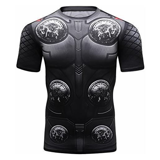 Cody Lundin maglia a compressione da uomo corsa movimento fitness, maniche corte, ragno rosso, maglie da (l, style a)