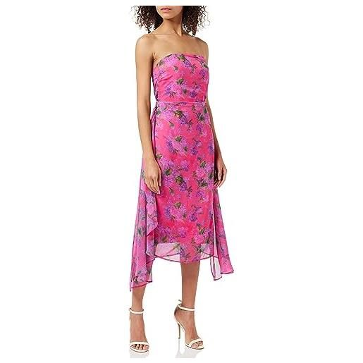 Hope & Ivy il cleo abito midi senza spalline con lacci laterali vestito per occasioni speciali, rosa, 40 donna