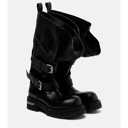 Balenciaga anfibi venom in pelle