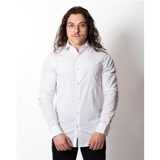 Calvin Klein camicia Calvin Klein "slim poplin white" uomo