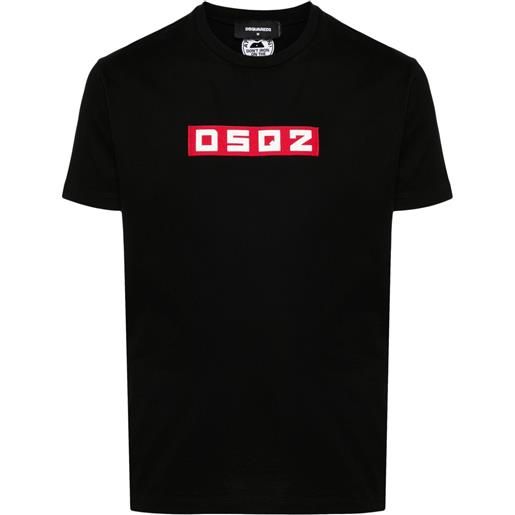 DSQUARED2 t-shirt con applicazione logo - nero