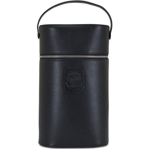 Ghurka borsone in pelle - nero