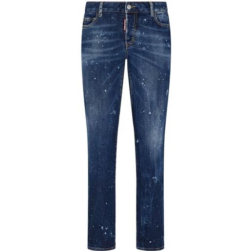 DSQUARED2 jeans con effetto vernice - blu