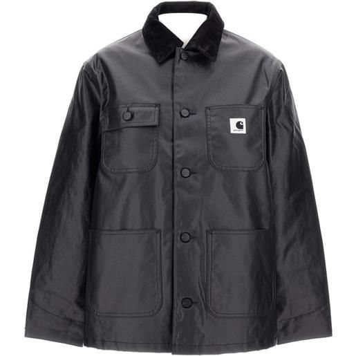 Carhartt WIP giacca dean michigan con colletto a coste - nero