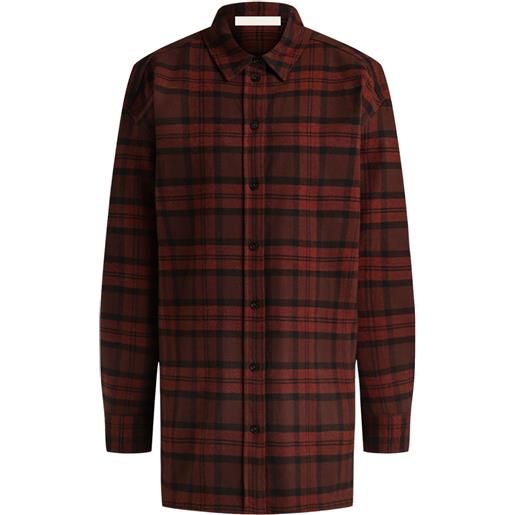 12 STOREEZ camicia in cotone a quadri - marrone