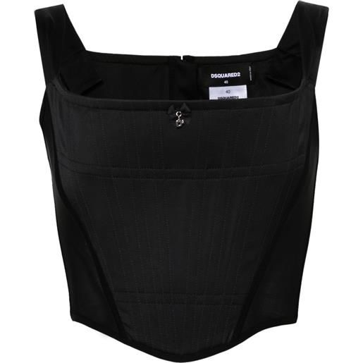 DSQUARED2 corsetto con inserti in rete - nero