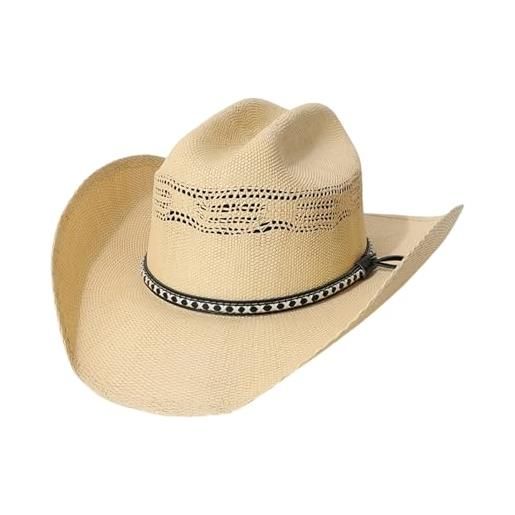 TSMORY cappello bianco western panama denims traspirante confortevole unisex accessorio alla moda per attività all'aperto, bianco sporco 1, xs-xxl
