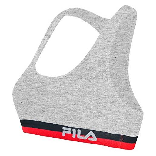 Fila fu6048 reggiseno sportivo donna, grigio, l