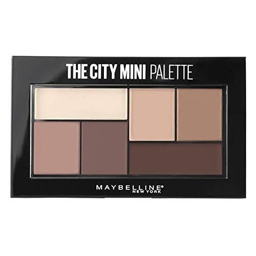 Maybelline new york the city mini palette, pigmenti puri per un colore intenso in una sola passata, 480 matte about town