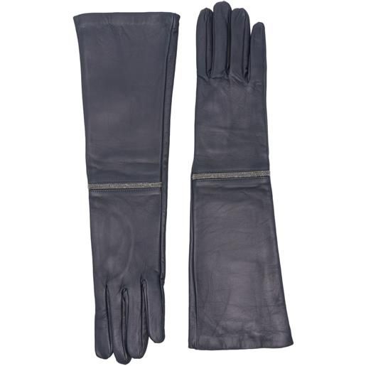 Peserico guanti con decorazione - blu