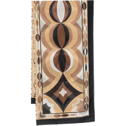 PUCCI pareo con motivo geometrico - oro