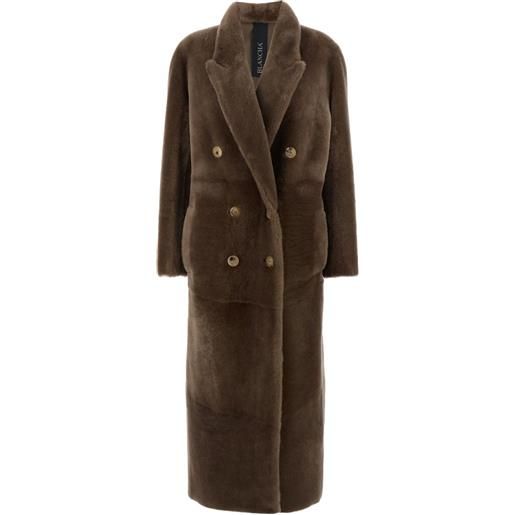 Blancha cappotto reversibile con bottoni - marrone