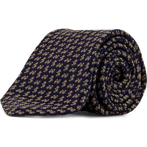 Kiton cravatta con finitura texture - blu