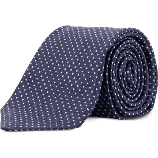 Kiton cravatta a pois - blu