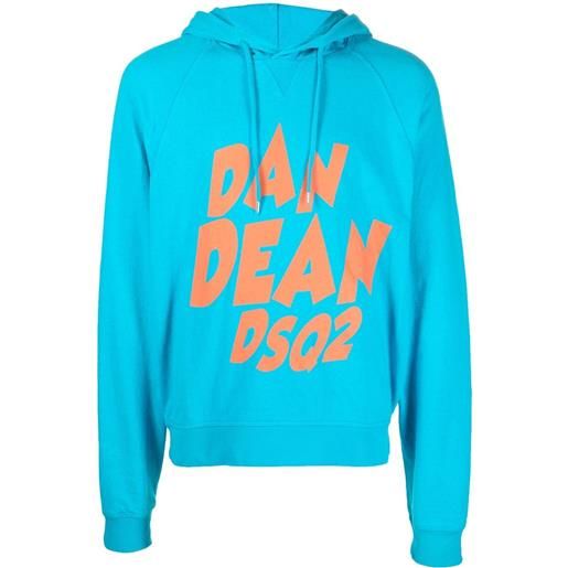 DSQUARED2 felpa con cappuccio - blu