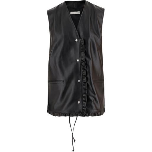 Niccolò Pasqualetti gilet con ruches - nero