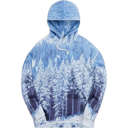 KITH felpa con cappuccio winter forest - blu